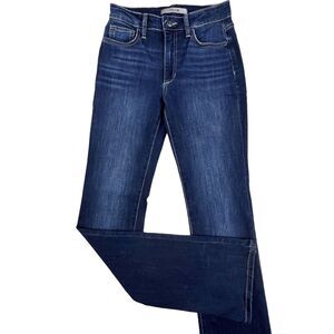 Joe's Jeans Women 26x34 Blue Stretch Denim Flared Wide Leg Mid Rise Medium Wash